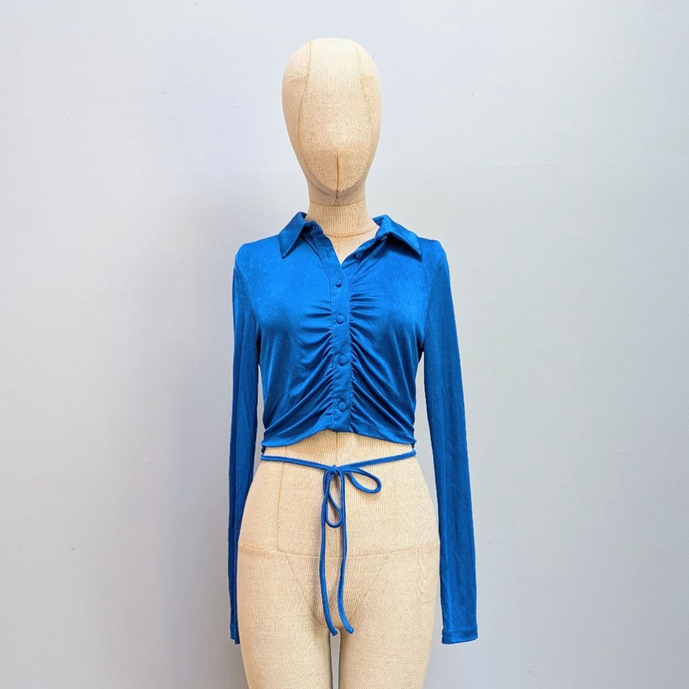 NA-KD Blue Blouse Top Size M